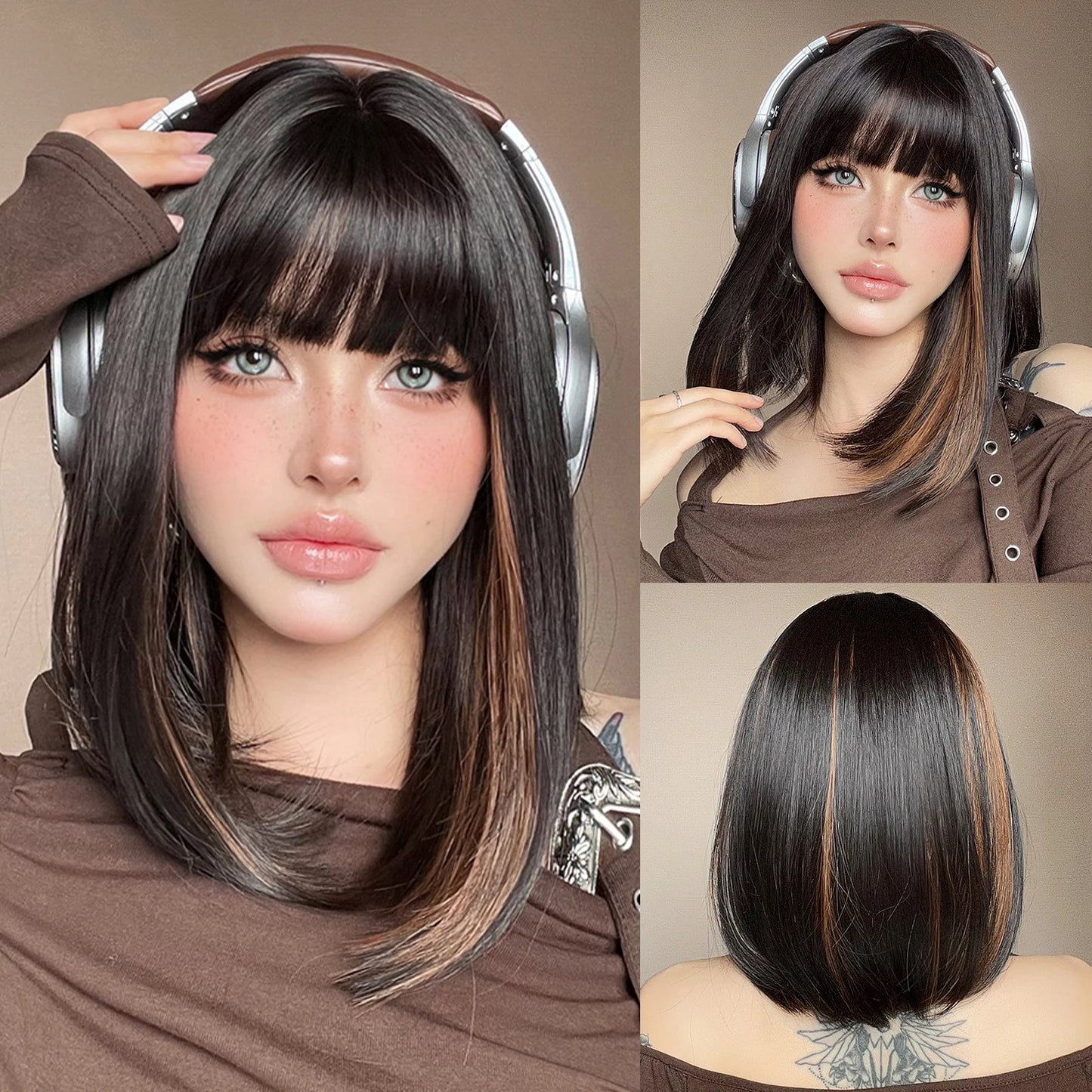 Wig Front Nina Fibra Premium