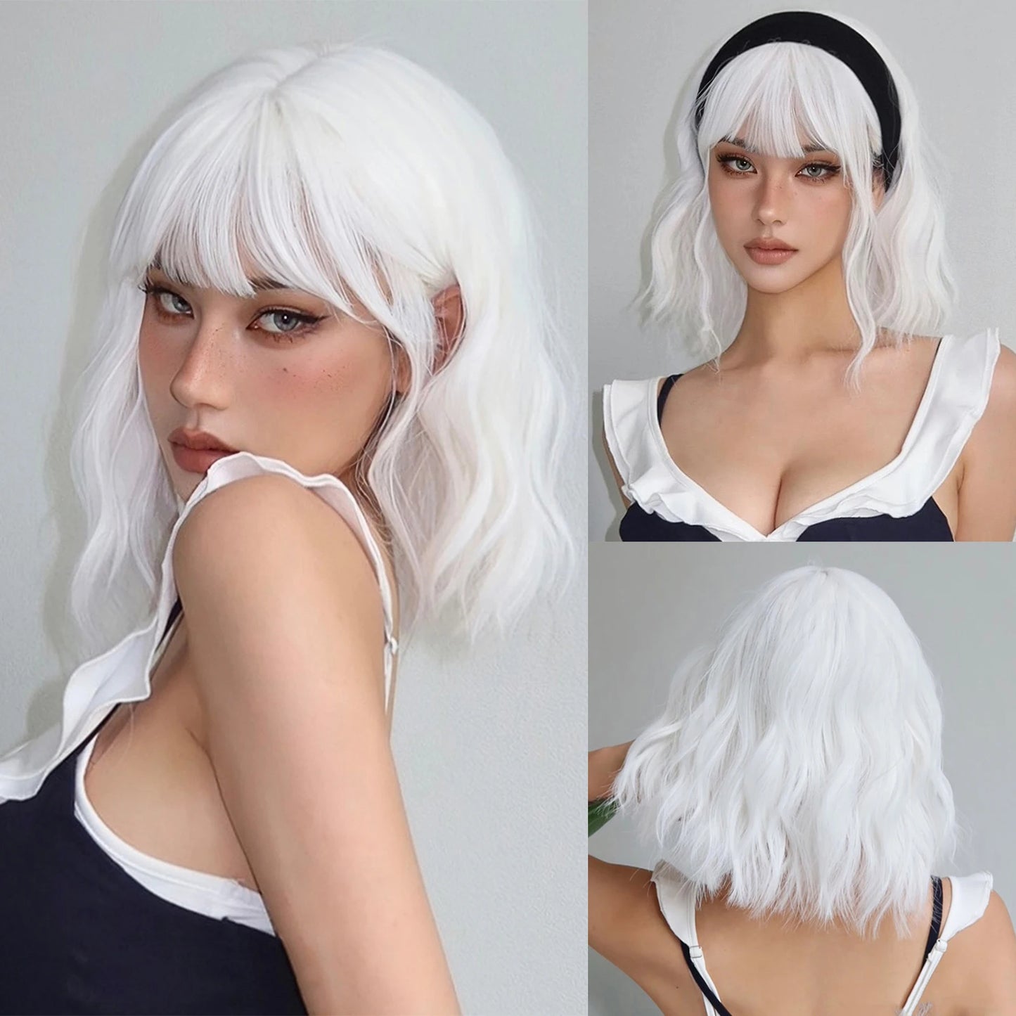 Wig Front Raven Fibra Premium