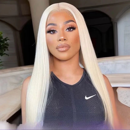 Lace Front Kiara Platinado Fibra Premium