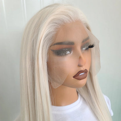 Lace Front Kiara Platinado Fibra Premium